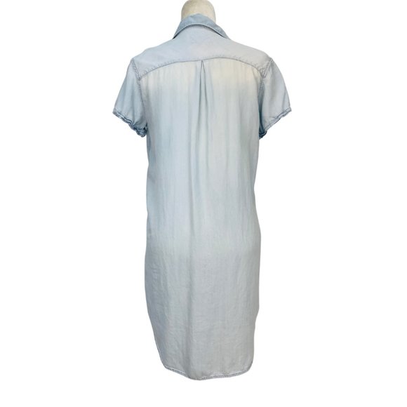 Rails Chambray Blue Dress Lace Up Tassels Bohemian Casual Size XS - Picture 2 of 14